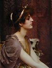 John William Godward Famous Paintings - Classical Beauty cropped